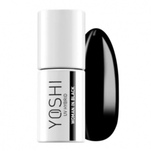 Esmalte semipermanente híbrido "Woman in Black" NEGRO YOSHI 6 ml – 605