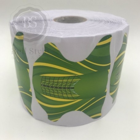 500 Moldes para uñas esculpidas en gel y acrílico verde (ALMENDRA)