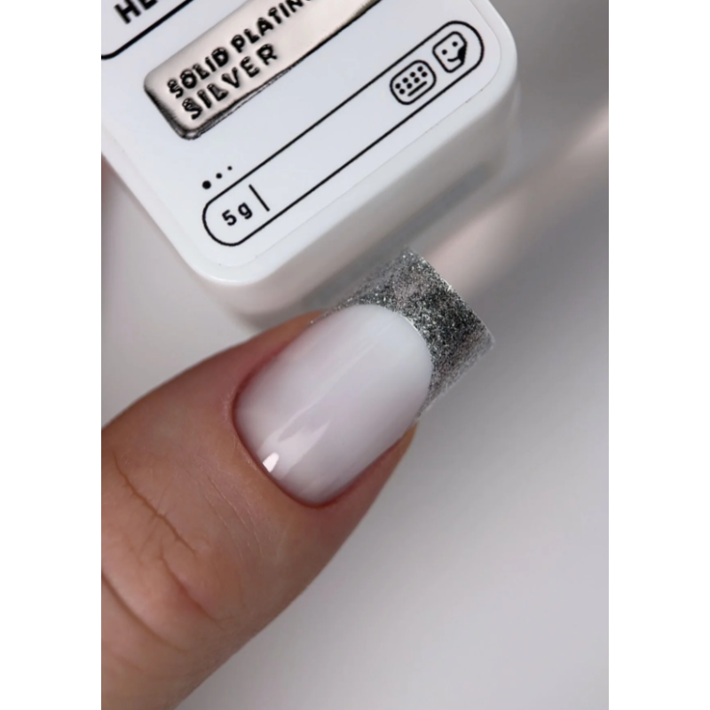 HEYLOVE Solid paint Gel silver. (gel paint plata)