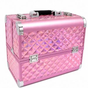 Maletín Profesional para Manicurista – Color Rosa Holográfico