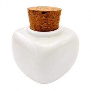 Frasco de Cerámica Blanco con Tapón de Corcho