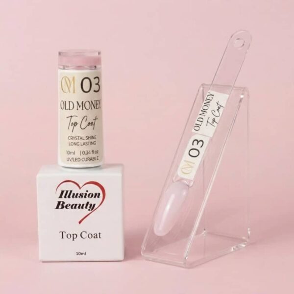 Top Coat OLD MONEY 03 – illusion beauty – 10ml (Finalizador sin capa pegajosa)